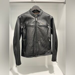 Harley Davidson black leather riding jacket women’s size extra small